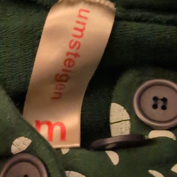 Umsteigen green hooded screen printed limited edition women's sweatshirt medium - Picture 2 of 9